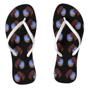 Tongs Motif Brown de porc de Guinée,