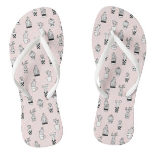 Tongs Motif Cactus à main mignonne