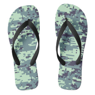 Tongs Motif camouflage numérique arctique