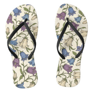 Tongs Motif Campanule Bleue - Botanique Florale Esthétiq