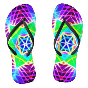 Tongs Motif Coloré et Vif