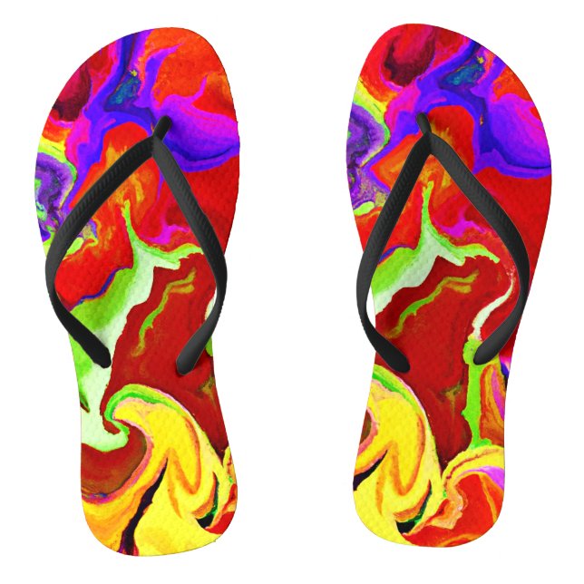 Tongs Motif d'abstractions colorées (Semelle)
