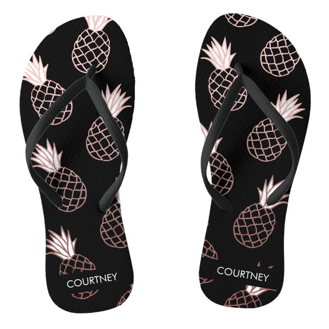 Tongs Motif d'ananas mignon (Semelle)