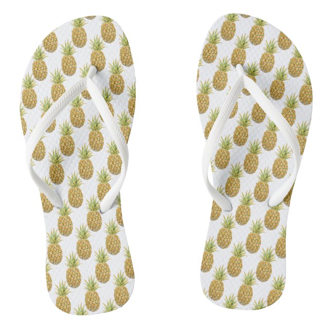 Tongs Motif d'ananas tropical mignon (Semelle)