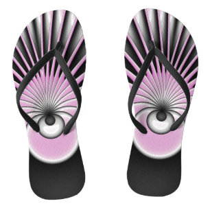 Tongs Motif d'art fractal Abstrait moderne
