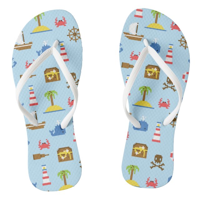Tongs Motif d'art maritime Pixel (Semelle)