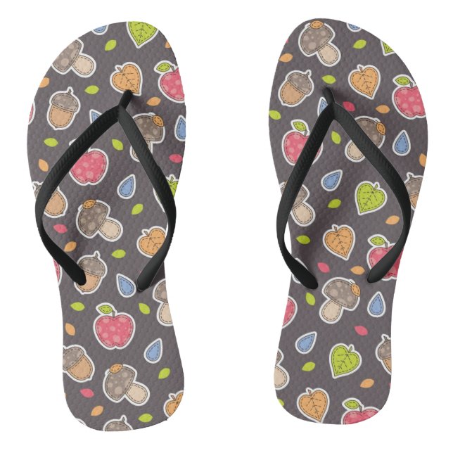 Tongs motif d'automne (Semelle)