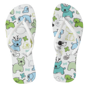 Tongs motif de arrière - plan des enfants