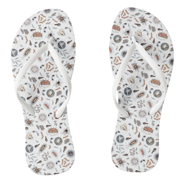 Tongs Motif de bactéries et de virus (Semelle)