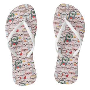 Tongs Motif de bande dessinée Sloth