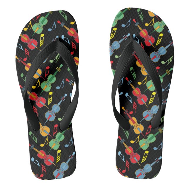 Tongs Motif de Cellos coloré (Semelle)