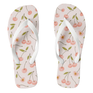 Tongs Motif de cerise aquarelle