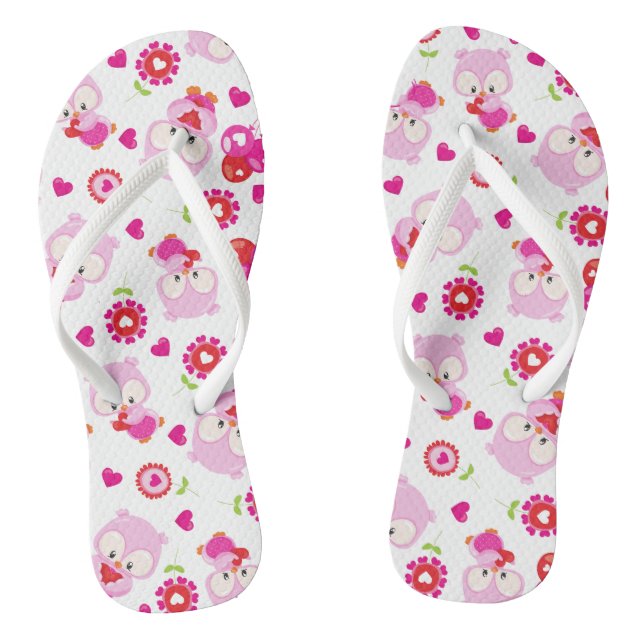 Tongs Motif De Chouettes, Chouettes Mignonnes, Chouettes (Semelle)