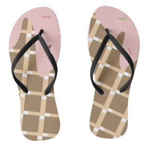 Tongs Motif de cône de crème glacée mignonne et d'arrosa