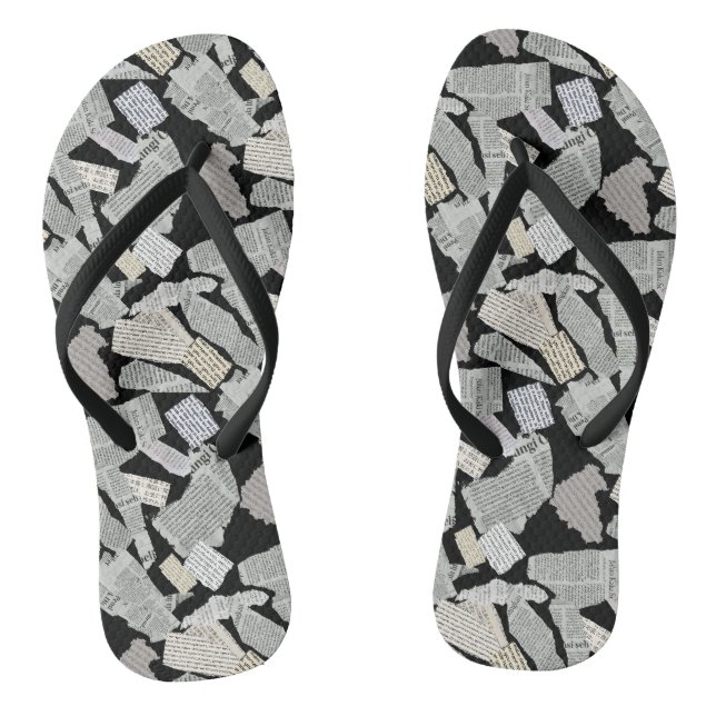 Tongs Motif de coupure de journal 01x4.b (Semelle)