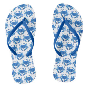 Tongs Motif de crabe bleu