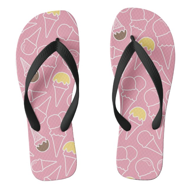 Tongs Motif de crème glacée d'été (Semelle)