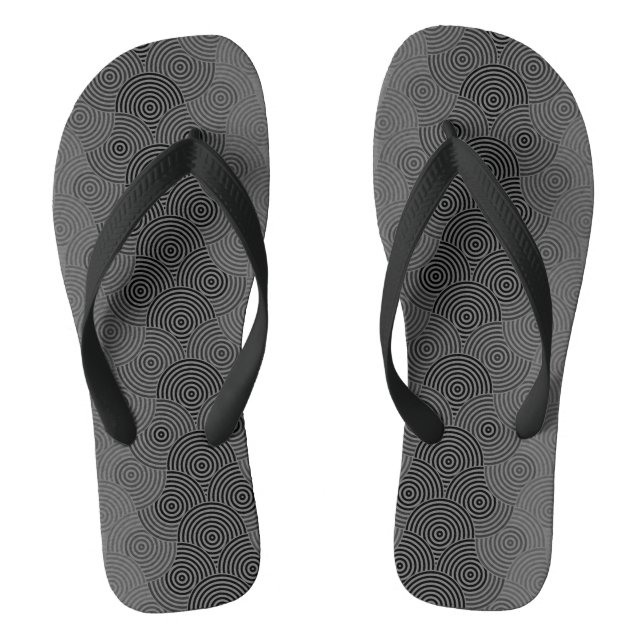 Tongs Motif de disque 02.Gris Lgrey BG (Semelle)