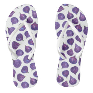 Tongs Motif de figues aquarelle