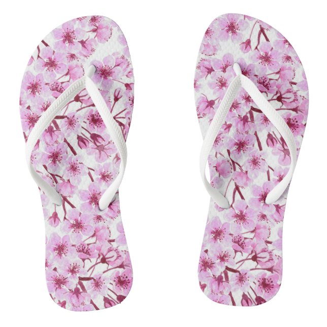 Tongs Motif de fleurs de cerisiers (Semelle)