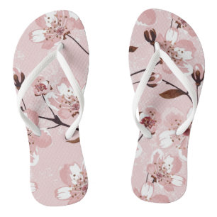 Tongs Motif de fleurs de fleurs de cerisier