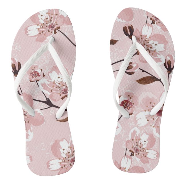 Tongs Motif de fleurs de fleurs de cerisier (Semelle)