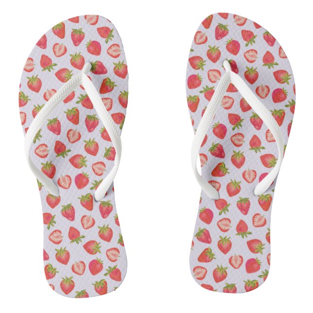 Tongs Motif de fraises d'été (Semelle)