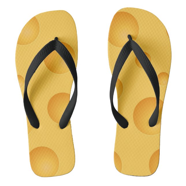 Tongs Motif de fromage jaune (Semelle)