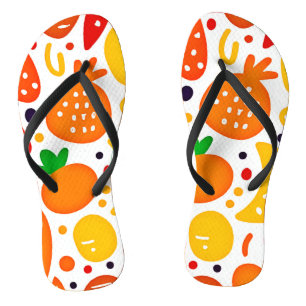Tongs Motif de fruits vibrants