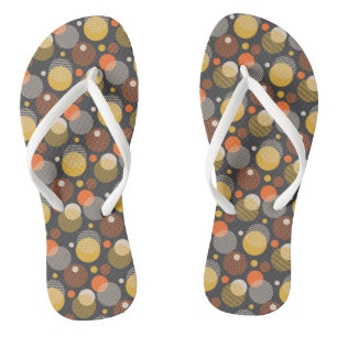 Tongs Motif de la bande de points Polka