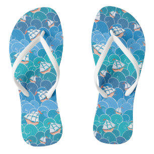 Tongs Motif de la mer des Rochers