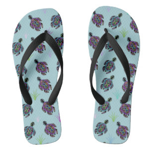 Tongs Motif de la tortue de mer