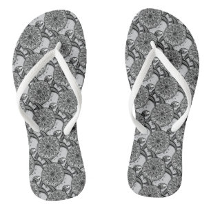 Tongs Motif de la tortue de style