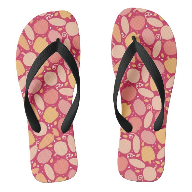 Tongs motif de légumes colorés (Semelle)