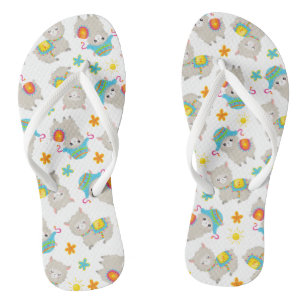 Tongs Motif De Llamas, Cute Llamas, Alpacas, Fleurs
