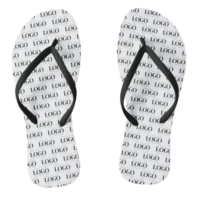 Tongs Motif de logo Entreprise Rectangle personnalisé (Semelle)