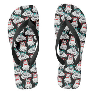 Tongs Motif de lunettes de grenouille
