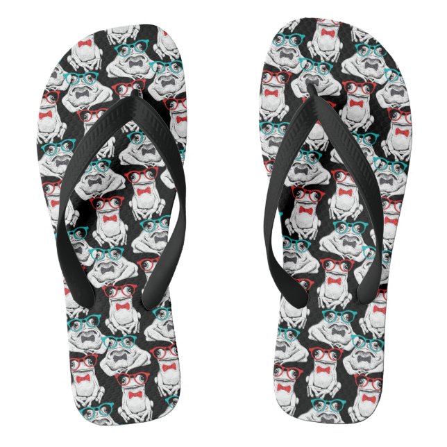 Tongs Motif de lunettes de grenouille (Semelle)