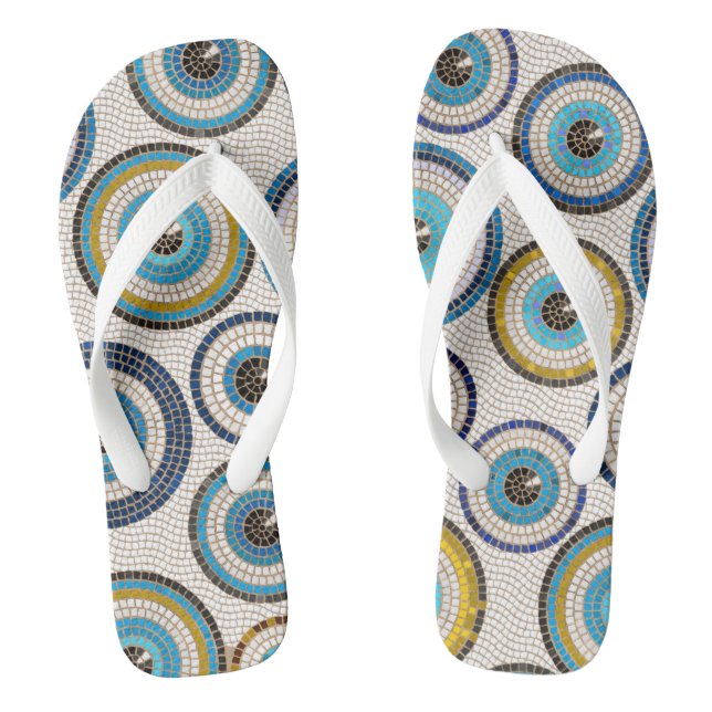 Tongs Motif de mosaïque de l'oeil maléfique (Semelle)