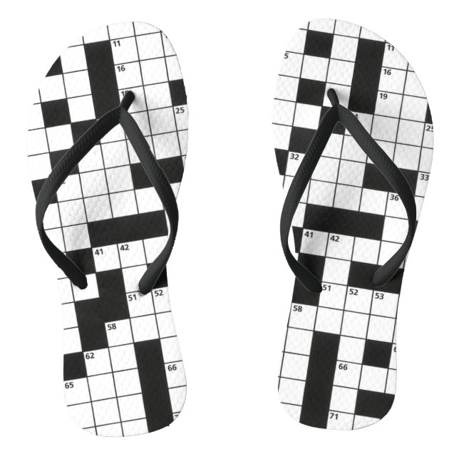 Tongs Motif de mots croisés (Semelle)