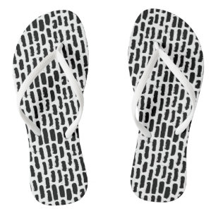 Tongs Motif de pinceau noir