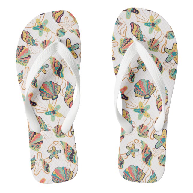 Tongs Motif de plage de Seashell (Semelle)