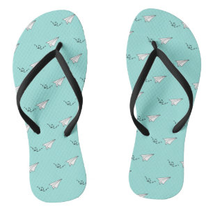 Tongs Motif de plan de livre vert