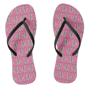 Tongs Motif de poisson rose mignon