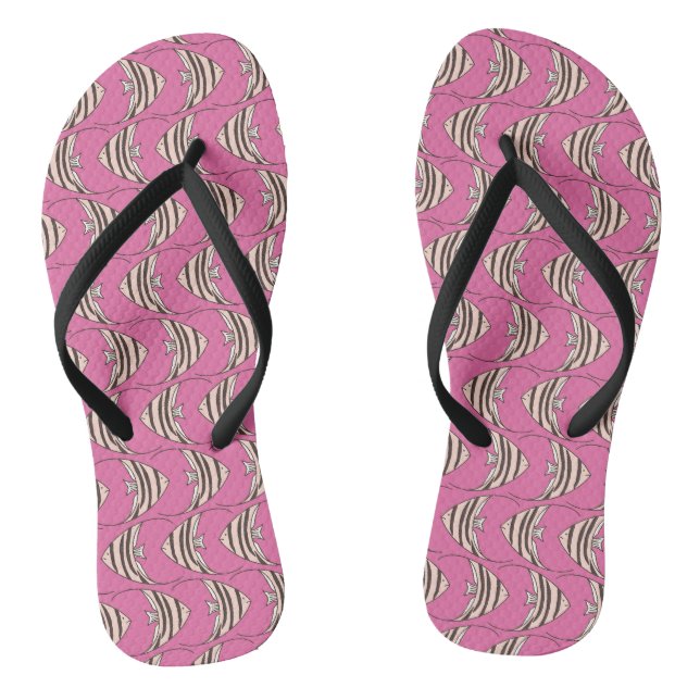 Tongs Motif de poisson rose mignon (Semelle)