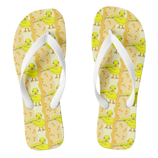 Tongs Motif de poulet flûte (Semelle)