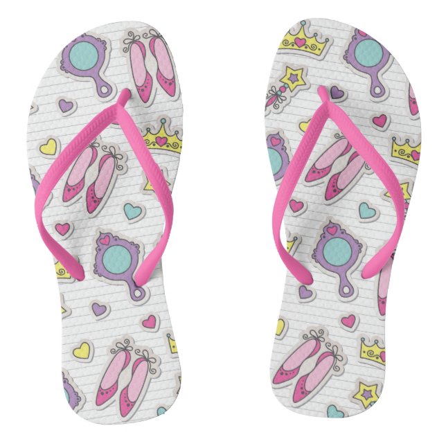 Tongs motif de princesse papillon (Semelle)