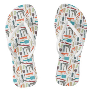 Tongs Motif de soins des cheveux