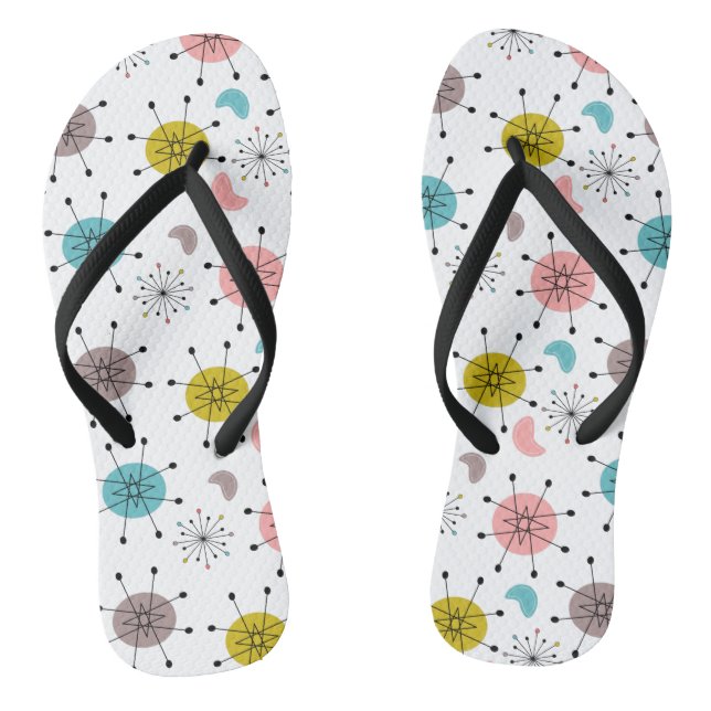 Tongs Motif de Starburst Retro atomique (Semelle)