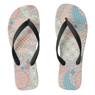 Tongs Motif de style japonais. Illustration